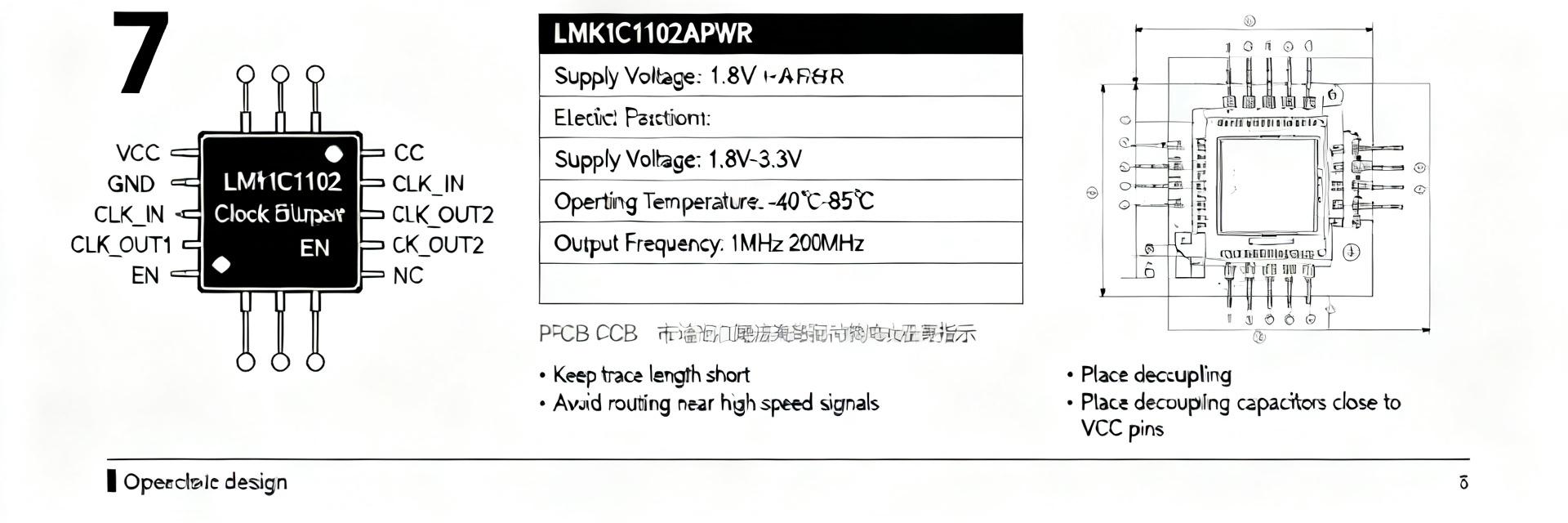Справочник по техническому описанию LMK1C1102APWR: подробный анализ функций 7 ключевых выводов и электрических параметров